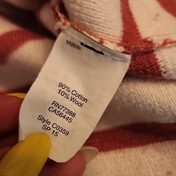 Madewell Cotton Wool Blend Striped Red and White Sweater - Picture 4 of 4